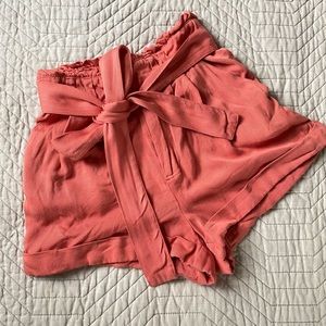 Coral Pink high waisted shorts forever 21 XS